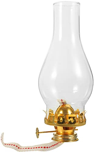 Garneck Ersatz Glas Öllampe Lampenschirm Ersatzglas Lampenglas Zylinder Ersatzschirm Petroleumlampe mit Docht Glaszylinder Kerosin Lampe Pendelleuchte Vesta Schirm Leuchtenschirm
