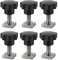 efuturetime 6 X T-Nut Adapter M8-30mm, Nutensteine Edelstahl 2x2x0.5cm mit Muttern und Unterlegscheiben für Dachträger Relingträger Dachbox Kompatibel zu Thule, M8-Sterngriffmutter