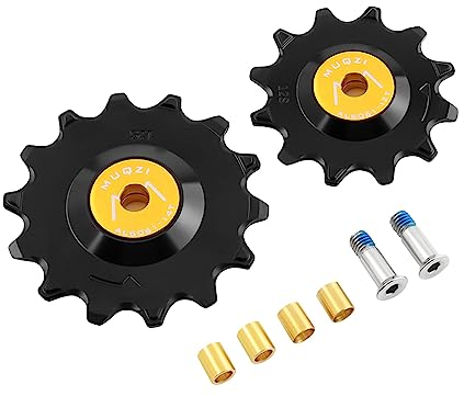 MUQZI 12T + 14T Keramiklager Stützrad, MTB Fahrrad Schaltwerk Riemenscheibe Räder für Shimano Sram Ultegra Schaltwerk usw.