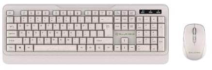 Tellur Grüne kabellose Tastatur und Maus Nano Recever Creame