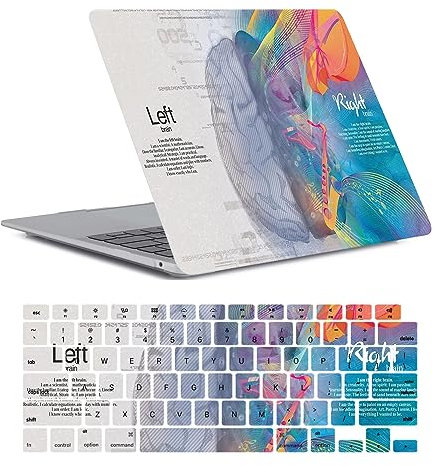 Coque Compatible avec Macbook Air 15 Pouces Modèle A2941 M2 2023 avec Liquid Retina Display Touch ID, Plastique Case Rigide Housse Étui & Protection Clavier, Cerveau Musical