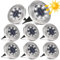 BIAOQINBO Luci Solari Giardino Esterno, Lampade Solare da Giardinoes Esterno, Faretti LED Solari Luci Terra Giardinos per Vialetto Scala Paesaggio Strade (Bianco, 8 Pezzi)
