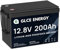 GLCE ENERGY 12V 200Ah LiFePO4 Batterie, Wiederaufladbare Lithium-Batterie,10 Jahre Lebensdauer,4000~15000 Zyklen,P65 wasserdichte, Lithium Akku für Camping, Wohnwagen,RV, Boote