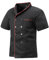 MeiLayM Kochjacke für Herren & Damen Slim Kochjacke mit Druckknöpfen Herren Modern Style Kurzarm Bäckerjacke Professional Chef Uniform Kurzarm Schwarz Rot,XS
