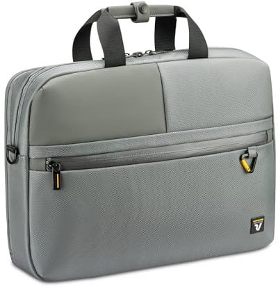 RONCATO TRIAL Borsa Messenger da Ufficio per Laptop PC 15.6'' - Cartella Borsa da Lavoro 2 Manici porta Computer Portatile Antracite