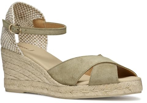 Geox D Gelsa Low A Sandali con zeppaDonna