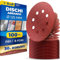 S&R Klett Schleifpapier Set 125 mm, Meister, 8 Löcher, 100 St. in Körnung P80, Schleifblätter, Schleifscheiben für Exzenterschleifer, Klettschleifpapier, zuverlässige Haftung am Schleifteller