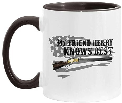 Porzellan Kaffeebecher Henry Rifle Amerikanische Flagge Premium Acent Becher Mehrweg Kaffeebecher Dekorativer Weiß Mit Henkel Becher Für Zuhause Haus 330Ml