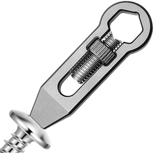 Titan-Stemmeisen – Schlüsselanhänger-Taschenwerkzeug, tragbarer Anhänger-Schraubendreher | Multifunktionales Schraubenschlüssel-Brecheisen aus Titanlegierung, Schlüsselanhänger, Halsketten-Anhänger