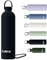 Exllena Gourde Isotherme 1l avec Poignée Pratique - Bouteille Isotherme avec 24 Heures de Conservation au 24h Froid/12h Chaud, Revêtement Anti-Dérapant - Étanche Sans BPA (Noire)