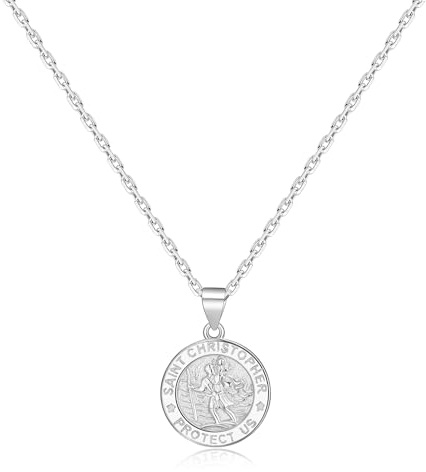 Philip Jones Sterling Silver St Christopher Necklace