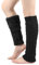 BelleVive Winter-Beinstulpen mit Plüschfutter für Damen, lange Strick-Beinstulpen, warme Stiefelsocken mit Plüschfutter zum Skaten, für den Alltag, Stiefel Boot Abdeckung, Schwarz