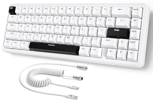 MAMBASNAKE Attack Shark X65 HE Rapid Trigger-Tastatur, 0,01 mm RT-Genauigkeit, 8KHz, 60% kabelgebundene Magnetschalter-Tastatur mit 8KHz-Kabel, Einstellbare Betätigung, Snap Tap, für PC/Mac, Weiß