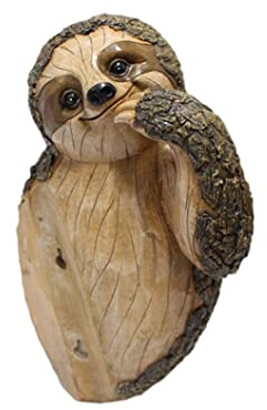 OnIUeZky Gartenbaum Gesicht Ornamente Faultierstatue Baum Hugger Dekoration Tierskulptur.