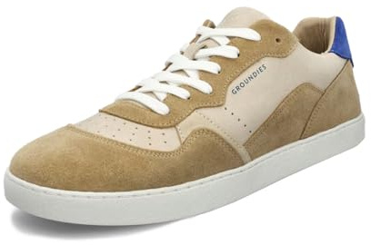 GROUNDIES Sneaker Damen Barfußschuhe Barefoot Nova GS1 Leder Beige, Schuhgröße:EUR 40