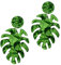 minkissy Elegant Gold Drop Earrings Water Drop Earrings Monstera Leaves for Daily Wear Birthday Party Elegant