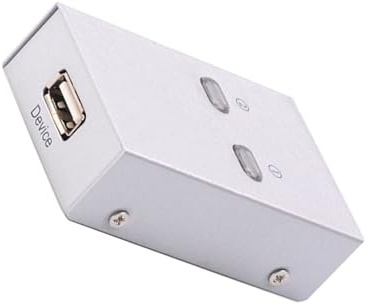 BESPORTBLE USB Wahlschalter für Scanner und Drucker Automatischer Umschalter ohne Kabel aus Kunststoff und Metall für Zuhause und Kleine Büroumgebung