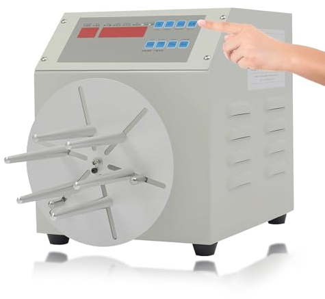 Automatic Cable Coiling Machine with Adjustable Speed and Forward/Reverse Modes for Efficient Wire Spooling