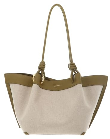 Coccinelle Schultertasche Finn Canvas Handbag Natural /