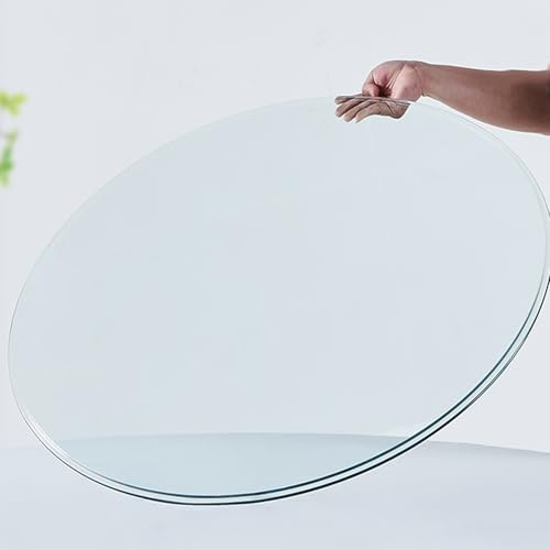 Runde Tischplatte Aus Gehärtetem Glass Mit Polierter Kante, Dicke, Abgeschrägte, Polierte Kante, For Esszimmertische/Küchentische/Cafétische(40CM(16IN))