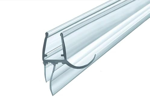 DUSAR Duschdichtung passgenau für 6-8mm Glastüren - Duschtürdichtung mit extra langer Gummilippe - für alle geraden Duschkabinen - keine Chance für Wasser - Einfache Installation Dichtlippe