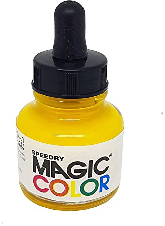 Magic Color MC120 28ml Liquid Acrylic Ink, Process Yellow