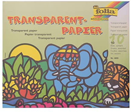 Transparentpapier - Heft, 14 x 20 cm, 42 g/qm, 10 Blatt