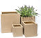 Primrose Outdoor Fibrecotta Sand Beige Cube Garden Planter Pots Large 40cm³ (15.7in³)