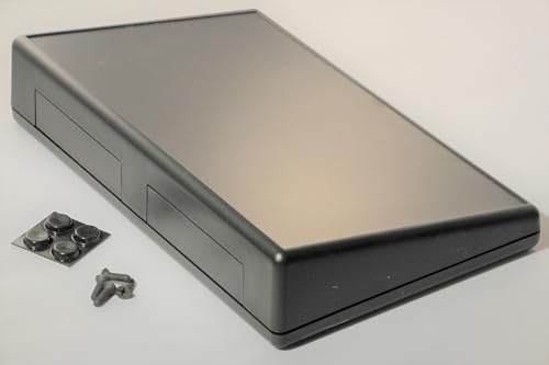 Hammond Electronics Kunststoffgehäuse Serie 1599 1599KTSBK ABS (flammwidrig) (L x B x H) 220 x 140 x 46/20 mm Schwarz