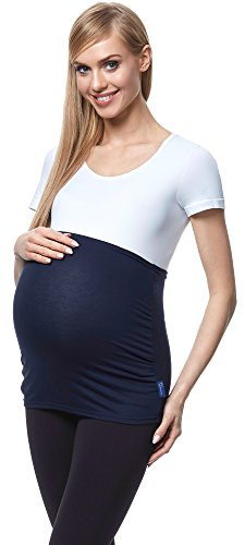 Be Mammy Damen Bauchband 04 (Dunkelblau, XL)