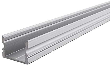 Reprofil AU-02-12 hohes U-Profil für 12-13,3 mm LED Stripes, eloxiert, 2000 mm, silber matt 970141