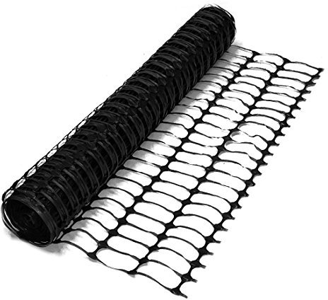 Oypla Safe Net Heavy Duty Black Safety Barrier Mesh Fencing 1mtr x 50mtr