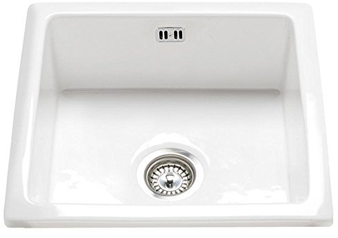 Astini Hampton 100 1.0 Bowl White Ceramic Undermount/Inset Kitchen Sink & Waste