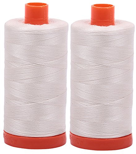 Aurifil Mako 50wt Thread 2 Large Spools: Muslin (2311x2)