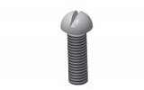 Tornillo semicircular con ranura, PA6.6, natural, M5 x 10