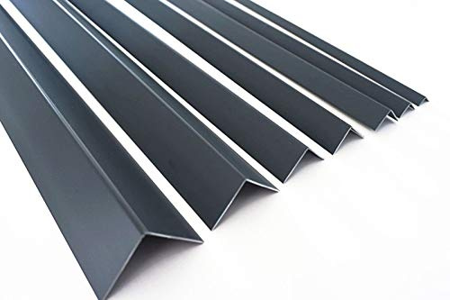 Anthracite RAL 7016 Plastic PVC Corner 90° 2.5 Meters Angle Wall Guard Edge Protector TMW Profiles (15mm x 15mm x 2.5M)