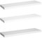 WOLTU Lot de 3 Étagère Murale en Bois MDF étagère Flottante pour Livres et CD, Blanc RG9317ws-3