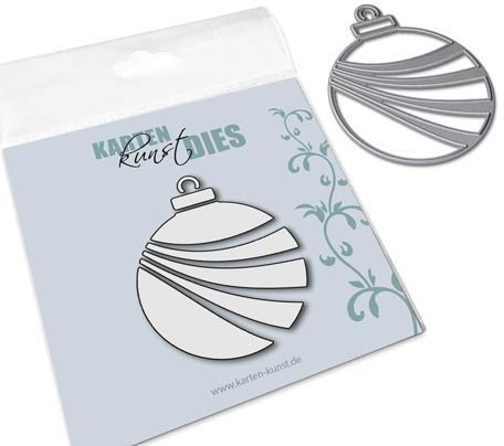Karten-Kunst Stanzschablone kk-D095 Stanze Christbaum-Ornament Wavy Ornament Schneideschablone