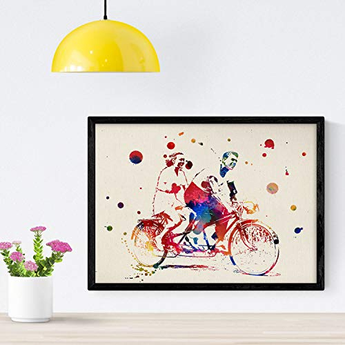 Nacnic Poster Paare im Tandem mit Aquarellentwurf. Mischen Sie mit Aquarell-Stylesheets für die Innendekoration. A4-Format