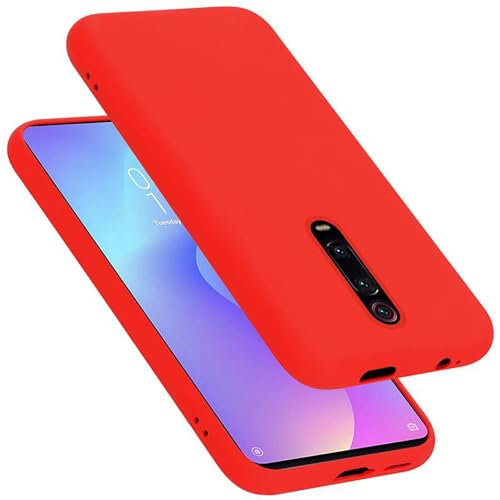 Cadorabo Hülle kompatibel mit Xiaomi Mi 9T / Mi 9T PRO/RedMi K20 / RedMi K20 PRO Hülle Handyhülle für Mi 9T Case aus flüssigem Silikon- stoßfeste dünne TPU Schutzhülle für Xiaomi Mi 9T - Liquid ROT