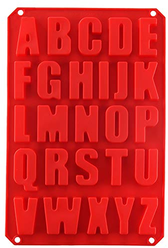 Silikonform 26 Buchstaben Des Alphabets UV Resin Gießform Antihaft Epoxidharz Formen Zahlen Fimo Formen für Schmuckherstellung Kreiden Schlüsselanhänger Anhänger Dekoration DIY Basteln