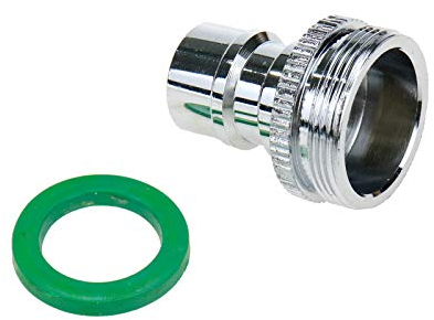 FarBoat Adattatore per rubinetto lavastoviglie (24 mm), filettatura maschio da 15/16, con guarnizione (cromato)