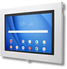 TABcare Custodia in metallo antifurto per Samsung Galaxy TAB A7 10,4 pollici Tablet per chiosco, POS, negozio, display spettacolo, orologio orario (TAB A7 10.4, bianco)