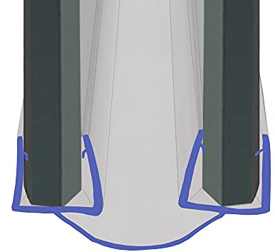 Shower Seal | for Bi Folding Doors & Shower Screens | Fits Into Channel | BIF091 (90cm)