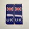 2x3D Gel Badge with UK Union Jack Flag for Number Plates - Valid for driving in EUROPE