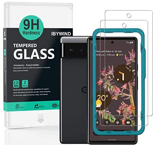 Ibywind Schutzfolie für Google Pixel 6 [2 Stück],Inklusive Easy Install Kit (Zentrierrahmen)
