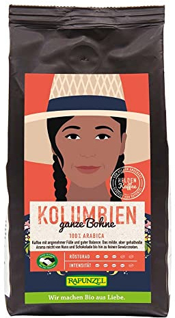 Rapunzel Bio Heldenkaffee Kolumbien, ganze Bohne, 250 g