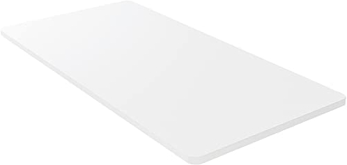 FEZIBO Grundsolide Tischplatte, 100 x 60 cm Schreibtischplatte, Perfekt für DIY höhenverstellbare Schreibtisch, MDF-Material, Weiß