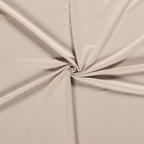 Viskose-Jersey-IDA-200 g/QM-96 Prozent Viskose-Kleiderstoff, Nähen, Stoffe, Viskosestoff-ca.150 cm Breite-50 cm Schritte-Meterware-Oekotex Standard 100 (Beige-52-IDA)