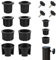 Kingovalley 12 Pcs Umbrella Base Stand Replacement Parts, Patio Umbrella Stand Replacement Parts with 4 Pcs M8 Thread Replacement Hand Knob for Patio Umbrella Base Stand Replacement